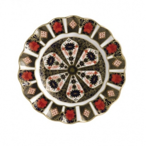 Royal Crown Derby Old Imari Fluted Dessert Plate